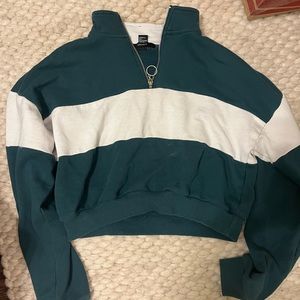 Cropped Retro Half Zip